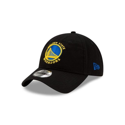 Black Golden State Warriors Hat - New Era NBA Core Classic 9TWENTY Adjustable Caps USA9321047